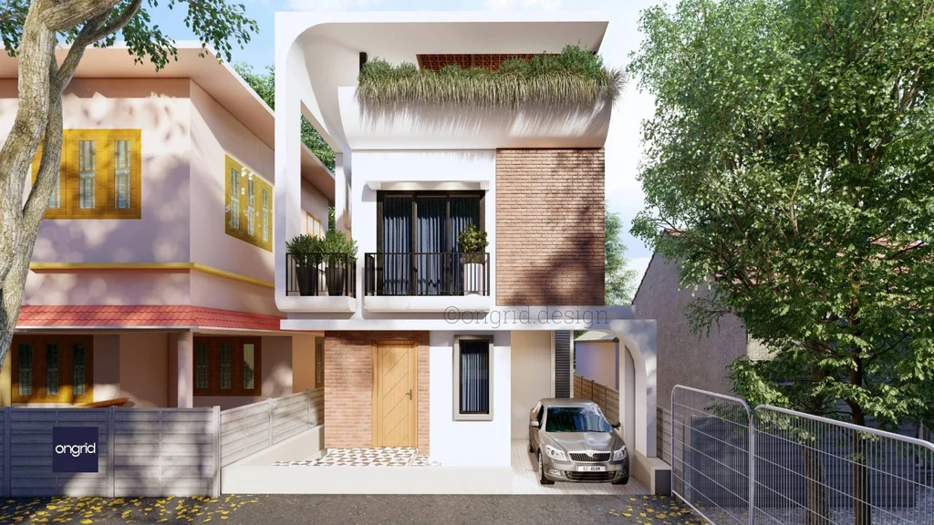 Contemporary bungalow exterior